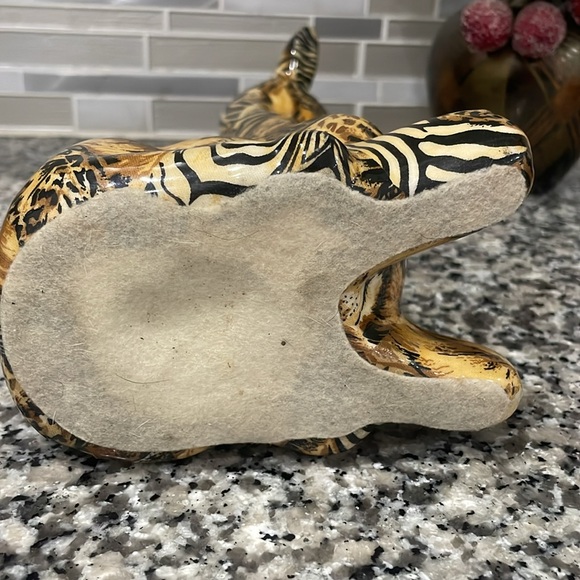 La Vie Giraffe Figurine Safari Animal Print Patchwork - Picture 12 of 14